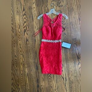 Brand New Little Red Lace Dress - Size 3